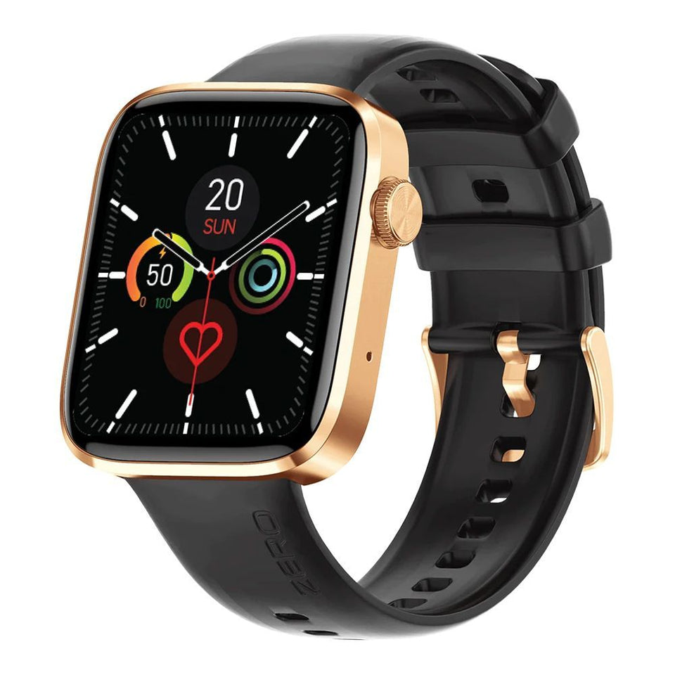 Zero Legend HD Display Golden With Black Strap Smart Watch