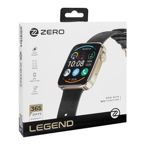 Zero Legend HD Display Golden With Black Strap Smart Watch